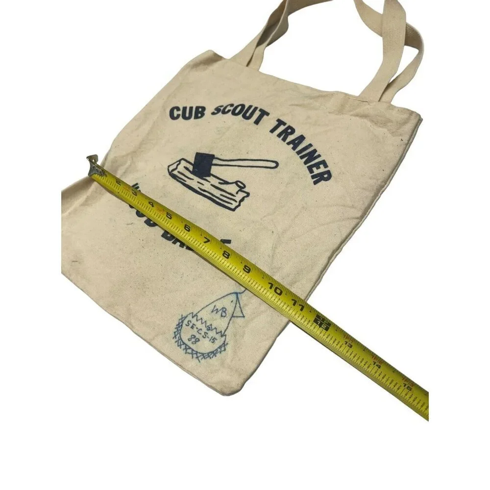 VTG 1980s CUB SCOUT Trainer CANVAS Wood badge BAG